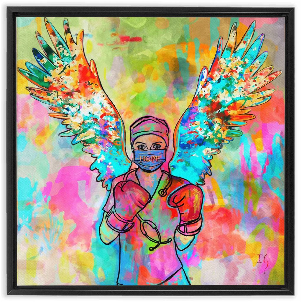 Today I Choose Hope artwork detail - interactive canvas print that comes alive with mobile app wall art