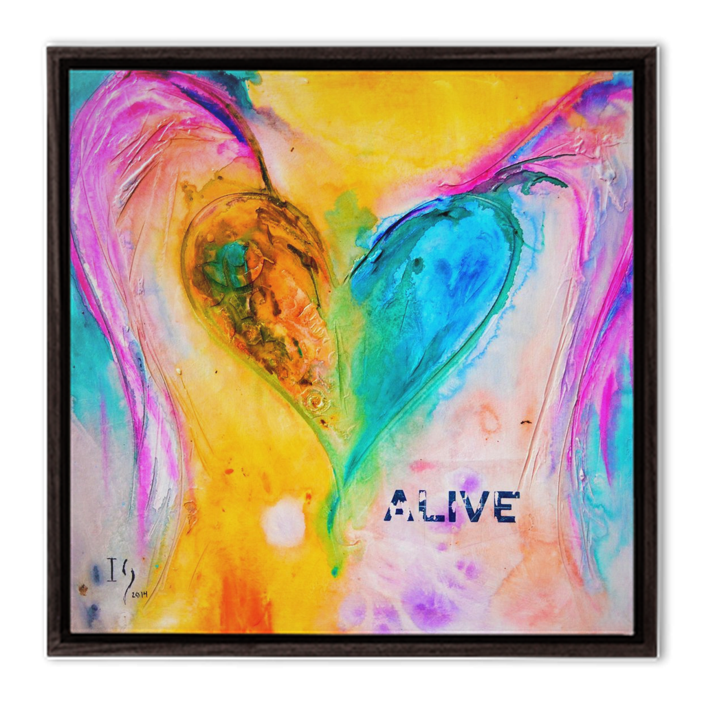 Alive - heart painting canvas print by Ivan Guaderrama