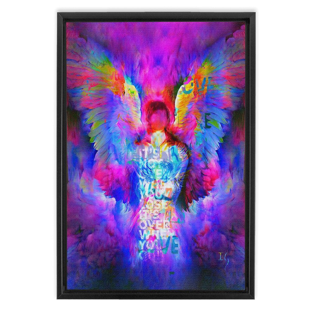 Decoding Soul artwork detail - angel painting canvas print wall art
