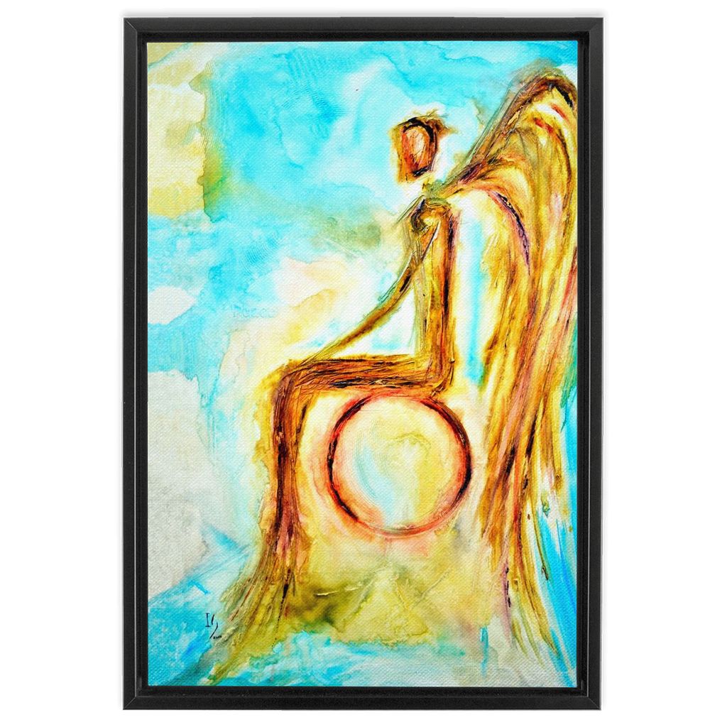 Peace artwork detail - angel painting canvas print wall art