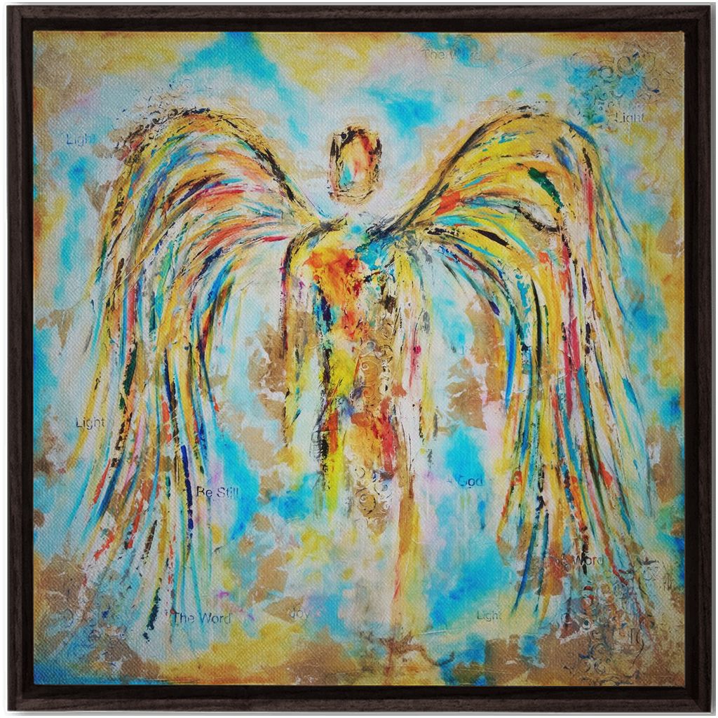 Angel Gabriel artwork detail - angel painting canvas print wall art