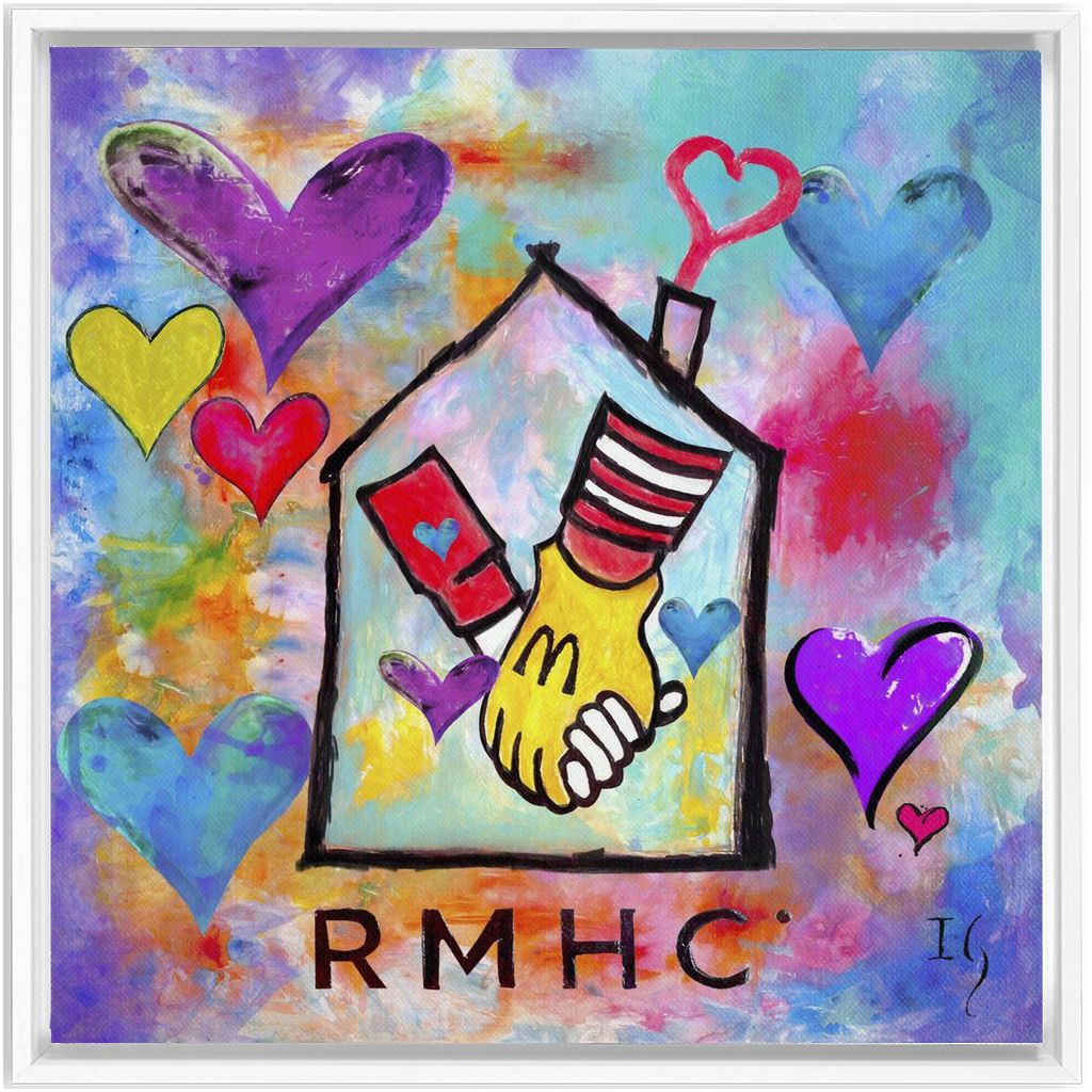 Ronald McDonald - House Charities artwork detail - interactive canvas print that comes alive with mobile app wall art