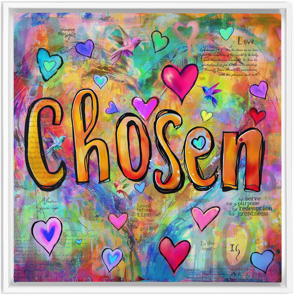 Chosen artwork detail - interactive canvas print that comes alive with mobile app wall art
