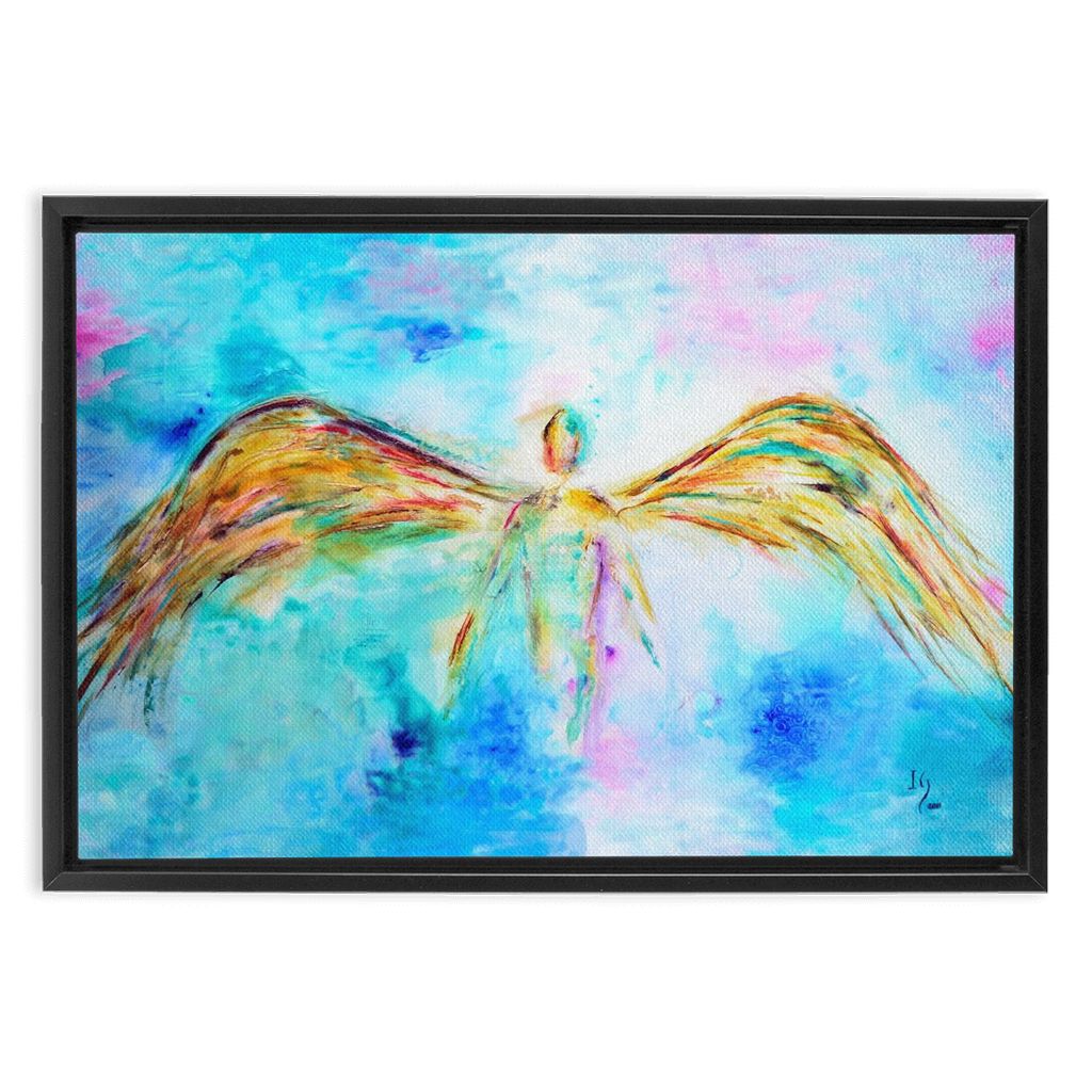 Blessed Beyond Measure artwork detail - angel painting canvas print wall art