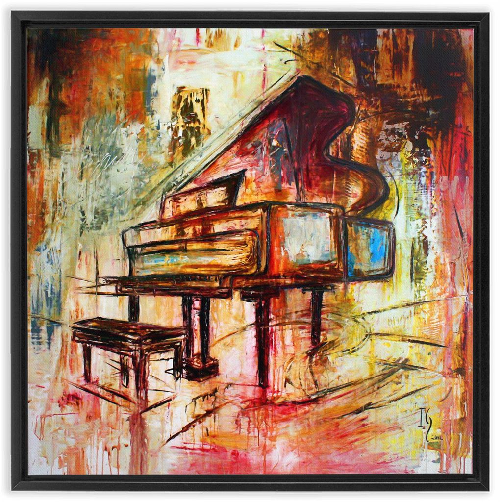 Grand Piano artwork detail - music art canvas print wall art