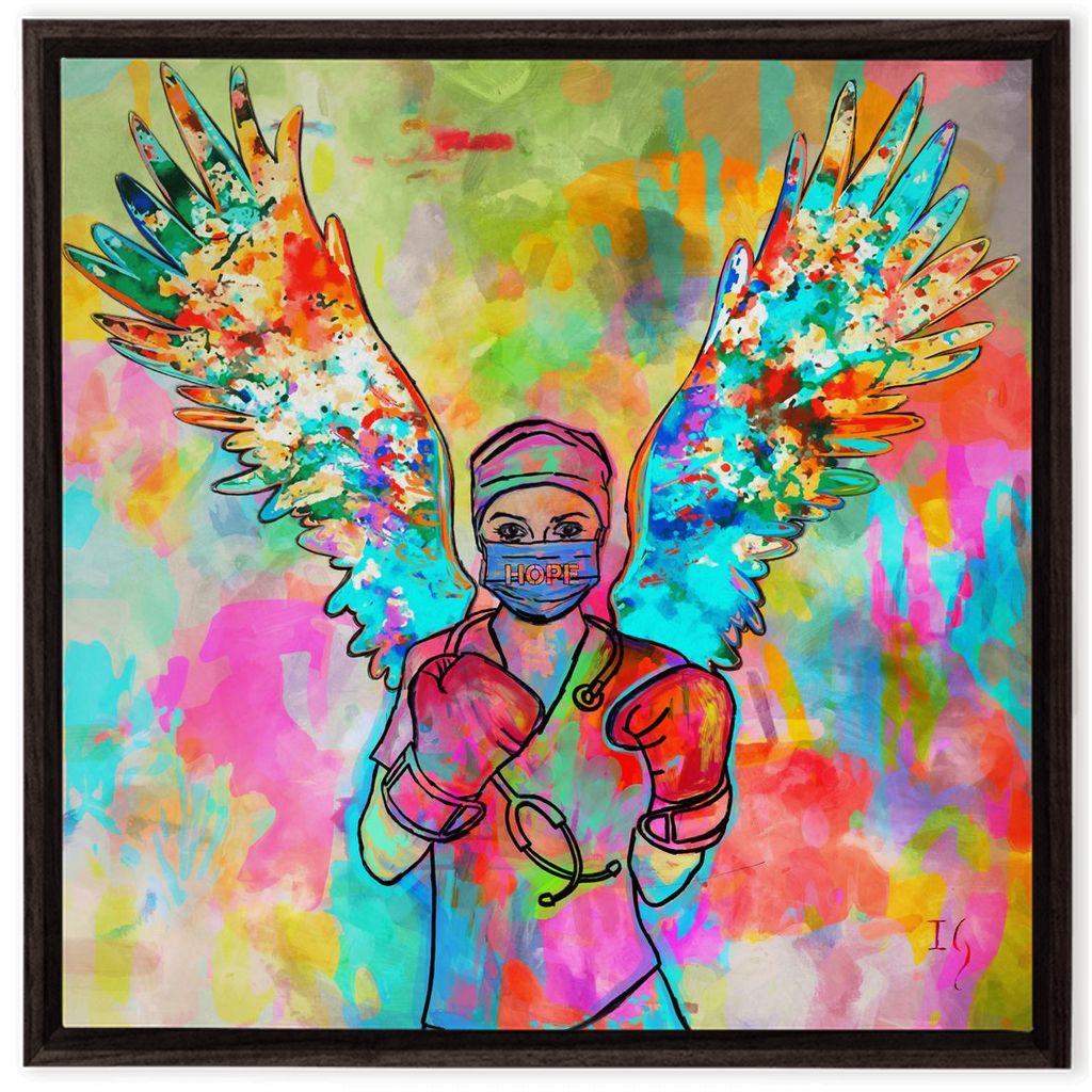 Today I Choose Hope artwork detail - interactive canvas print that comes alive with mobile app wall art