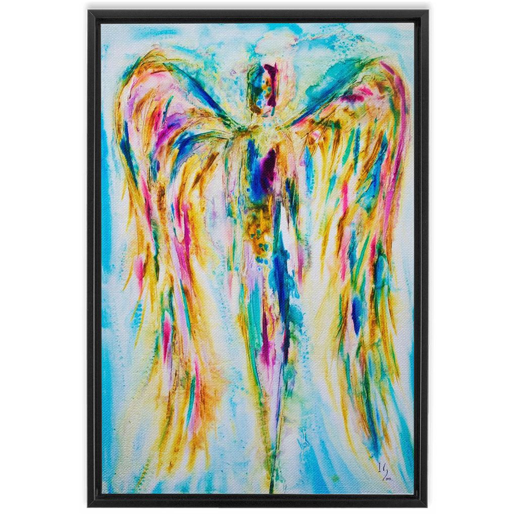 Live in Grace Walk in Love artwork detail - angel painting canvas print wall art