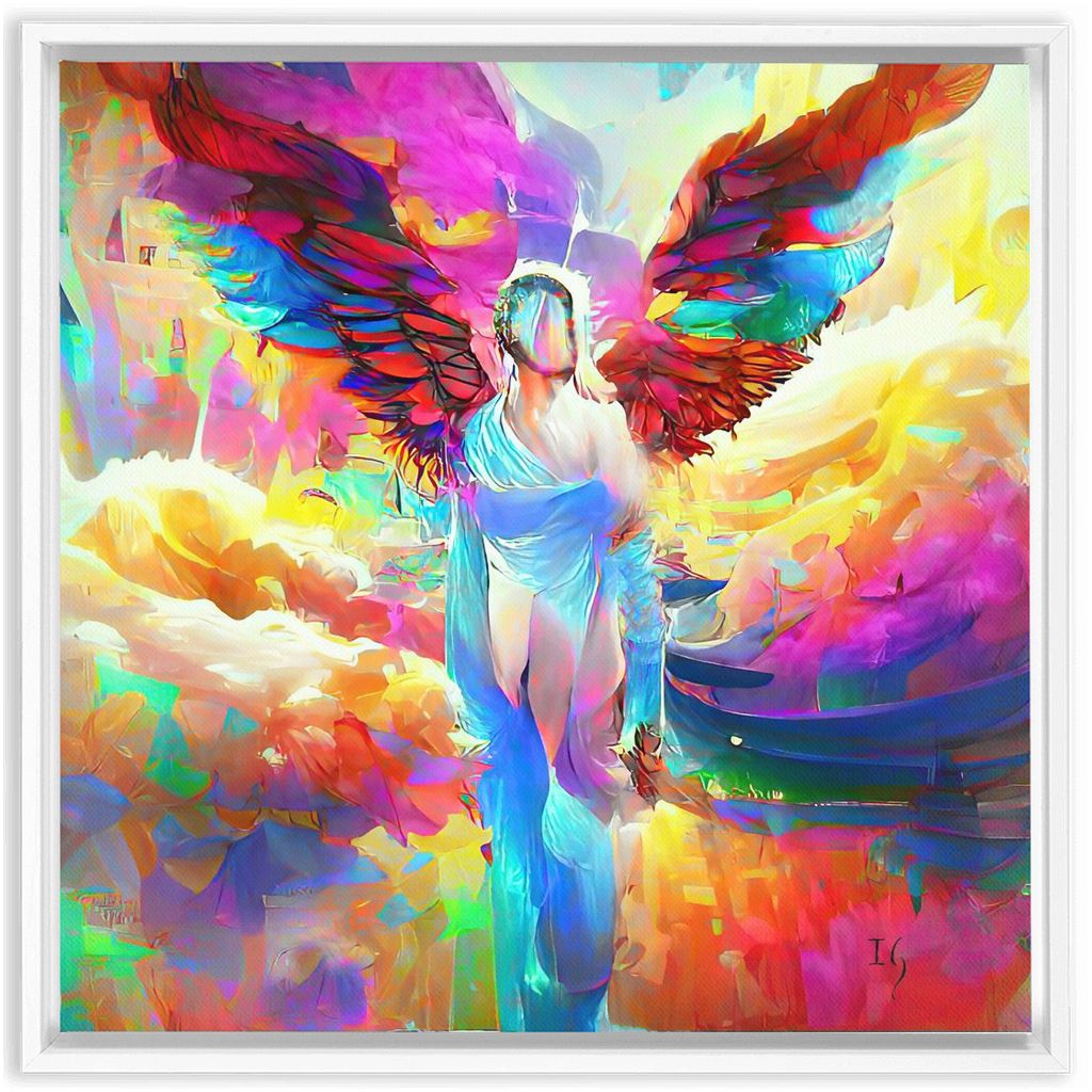 Angel of Truth artwork detail - angel painting canvas print wall art