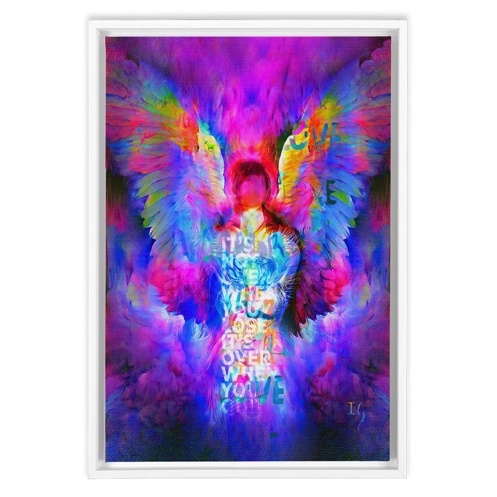 Decoding Soul artwork detail - angel painting canvas print wall art