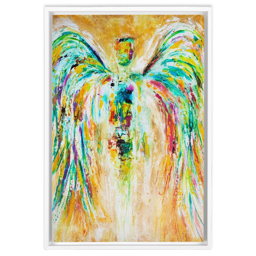 Precious Memories artwork detail - angel painting canvas print wall art