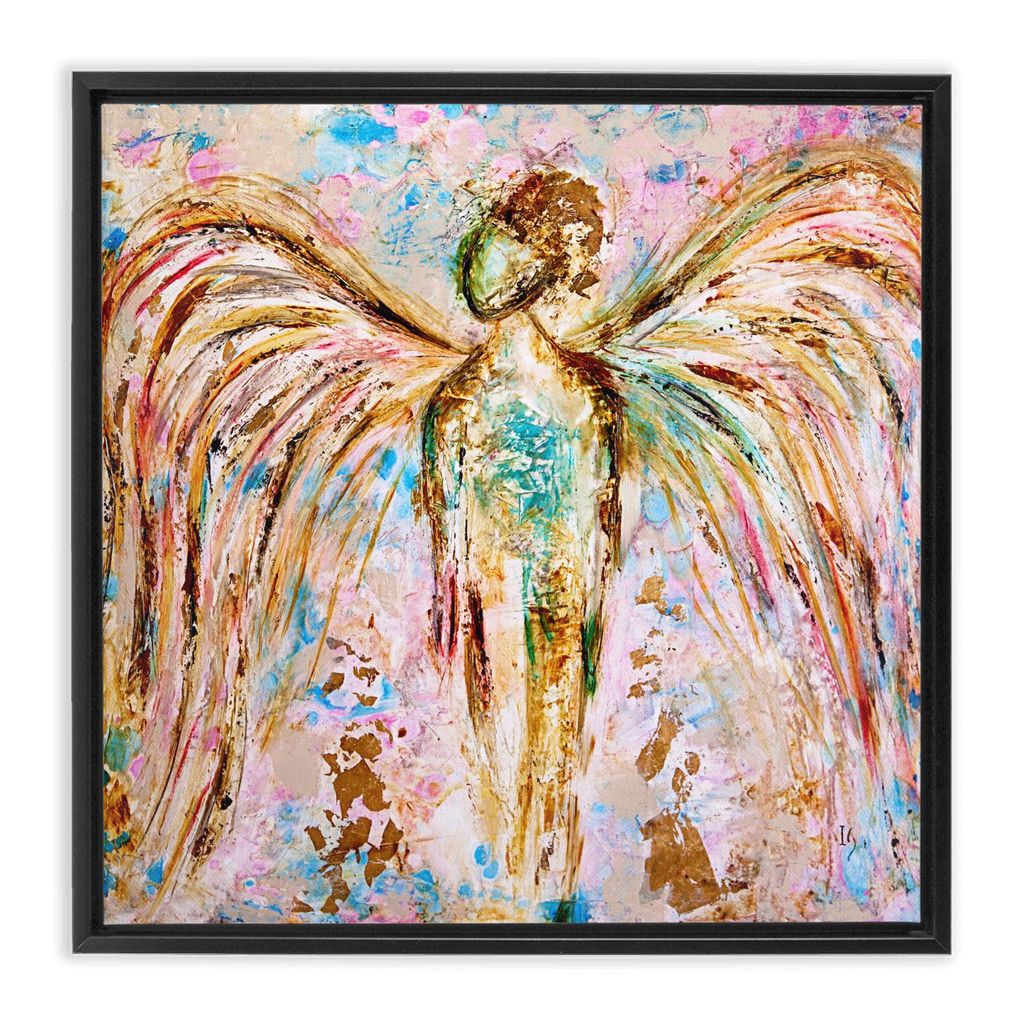 Angel Michael artwork detail - angel painting canvas print wall art