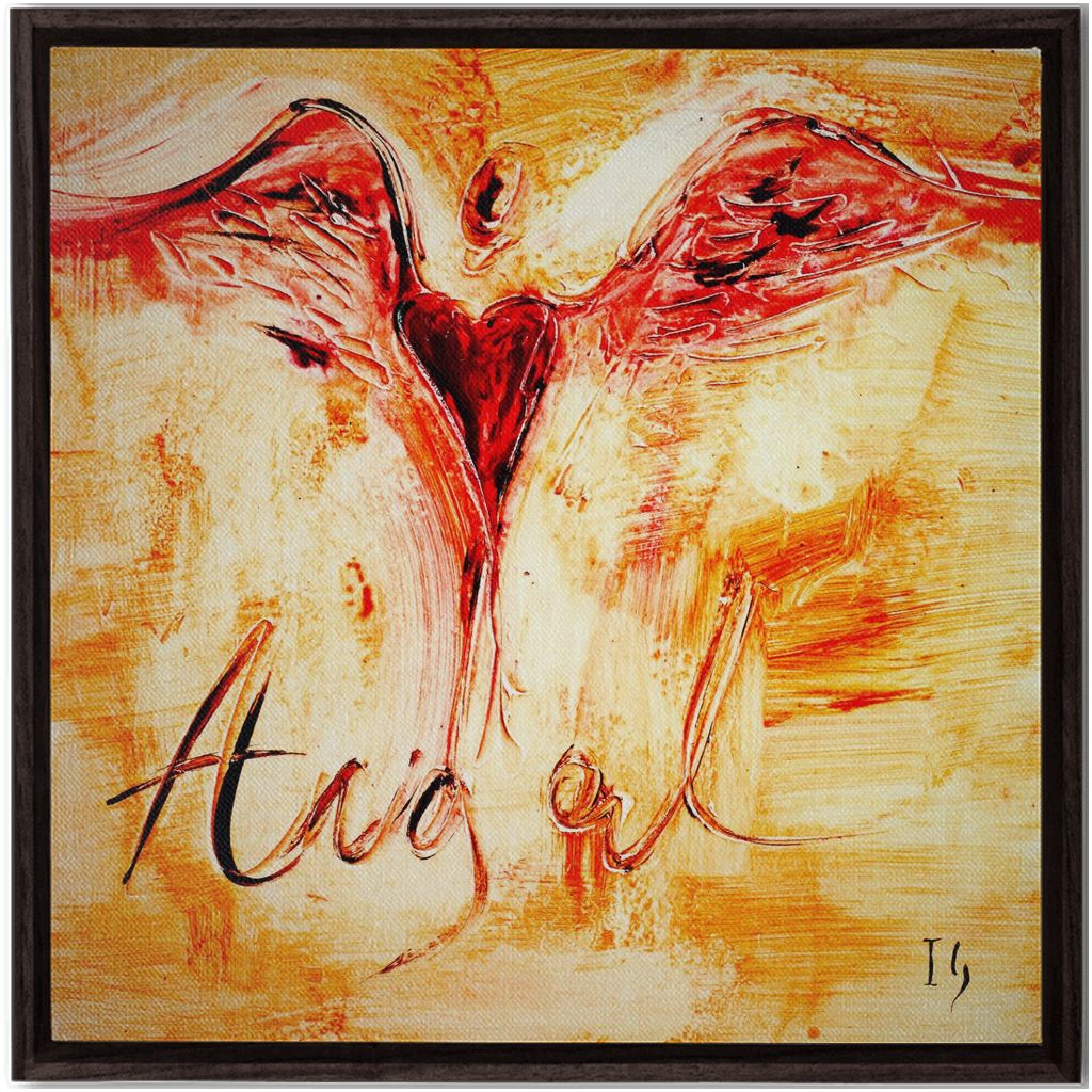 Angel of Love artwork detail - heart painting canvas print wall art