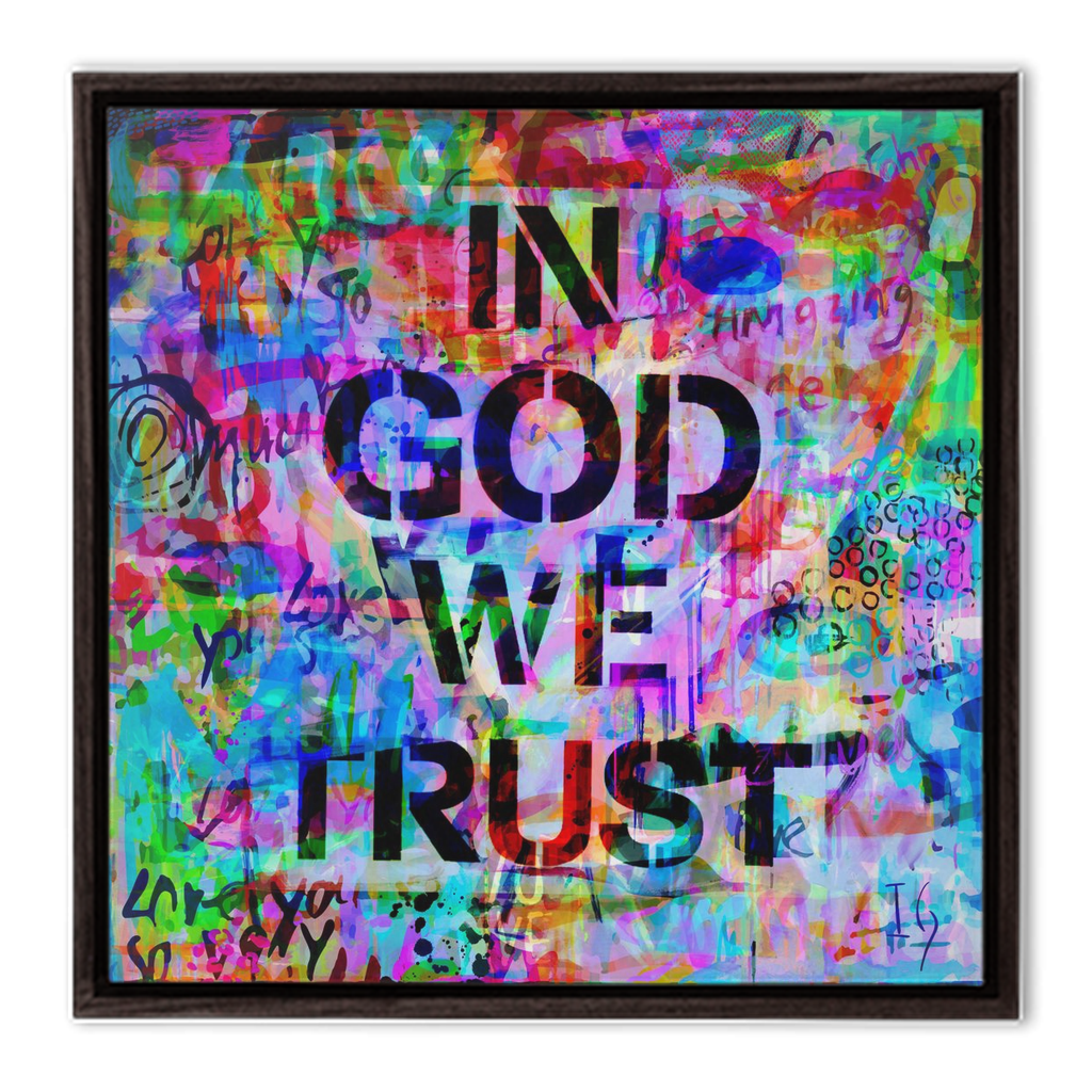 In God We Trust - interactive canvas print that comes alive with mobile app by Ivan Guaderrama