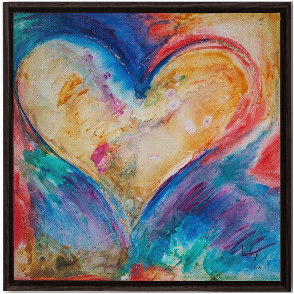 Proverbs 4:23 artwork detail - heart painting canvas print wall art