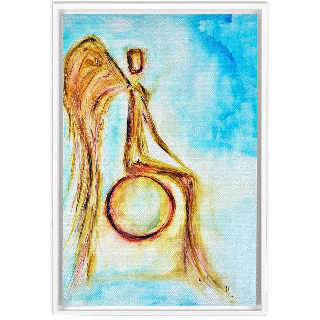 Blessed Assurance artwork detail - angel painting canvas print wall art