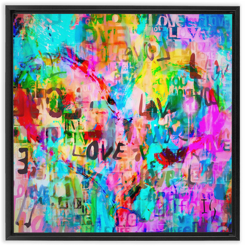 Endless Love artwork detail - heart painting canvas print wall art