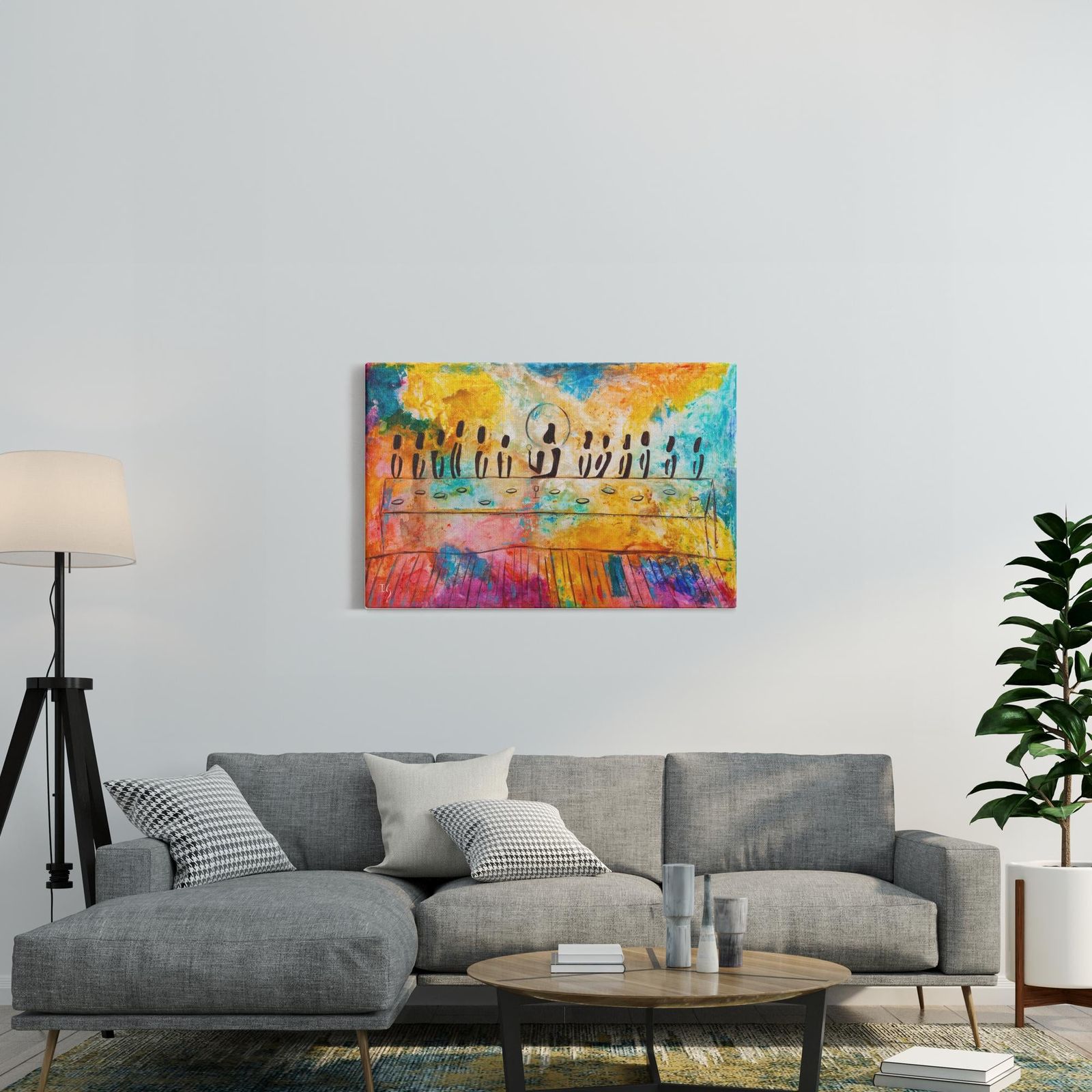 Last Supper Bible artwork detail - christian wall art canvas print wall art