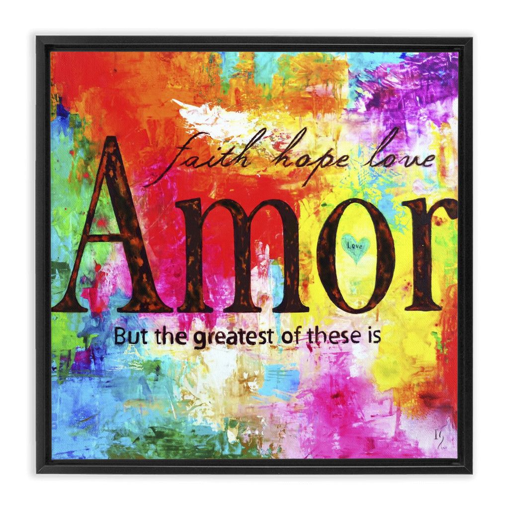 Faith Hope Love artwork detail - bible verse wall art canvas print wall art
