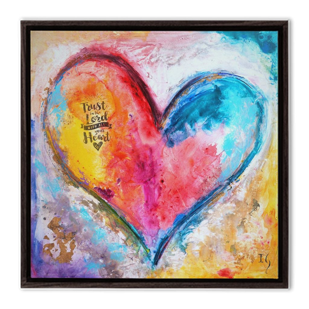 Trust In The Lord - heart painting canvas print by Ivan Guaderrama