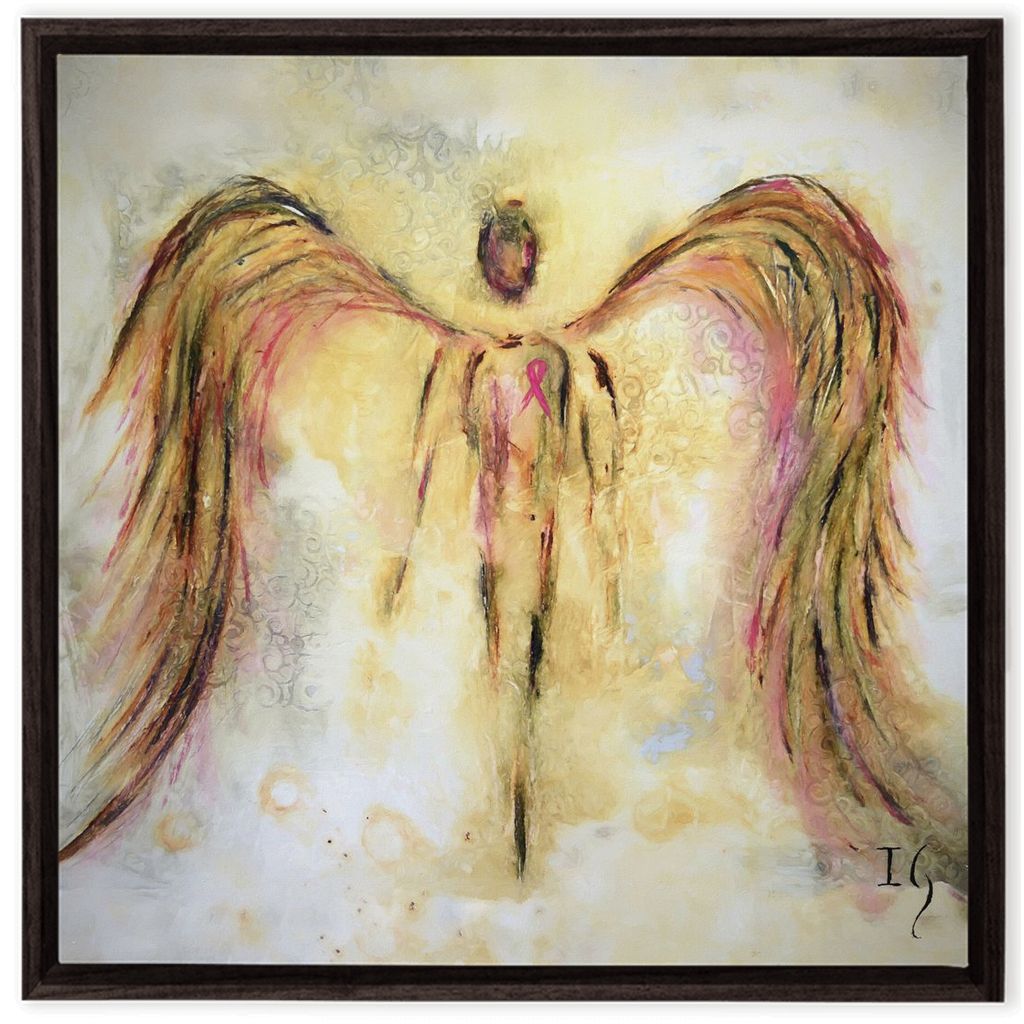 Cancer Survivor artwork detail - interactive canvas print that comes alive with mobile app wall art