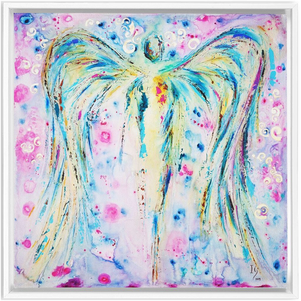 Oh My Soul artwork detail - angel painting canvas print wall art