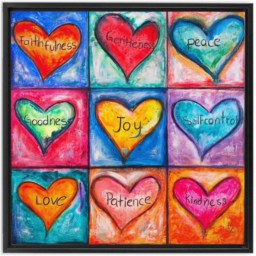 The Fruit Of The Spirit artwork detail - interactive canvas print that comes alive with mobile app wall art