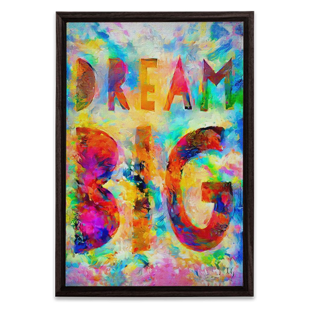 Dream Big - bible verse wall art canvas print by Ivan Guaderrama