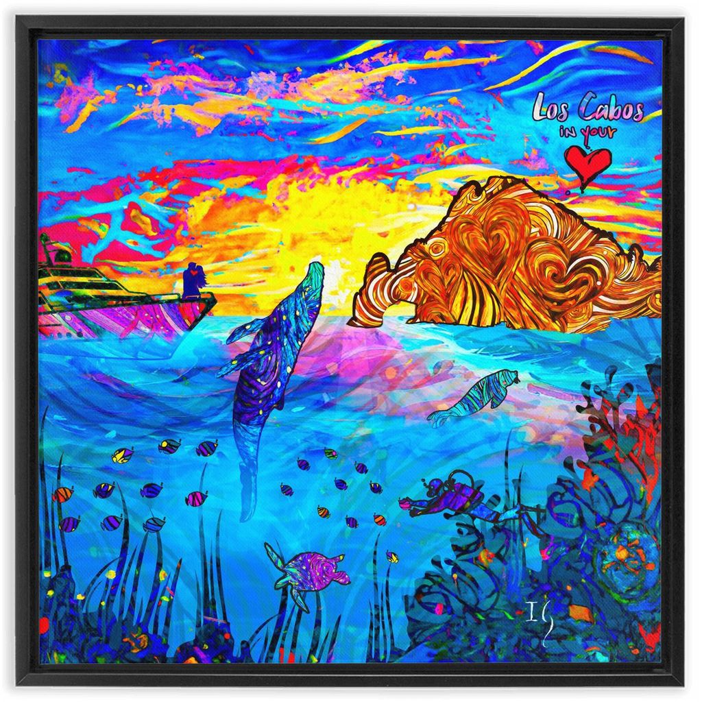 Los Cabos In Your Heart artwork detail - interactive canvas print that comes alive with mobile app wall art