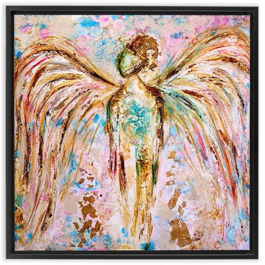 Angel Michael artwork detail - angel painting canvas print wall art