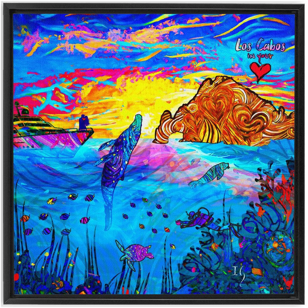 Los Cabos In Your Heart artwork detail - interactive canvas print that comes alive with mobile app wall art