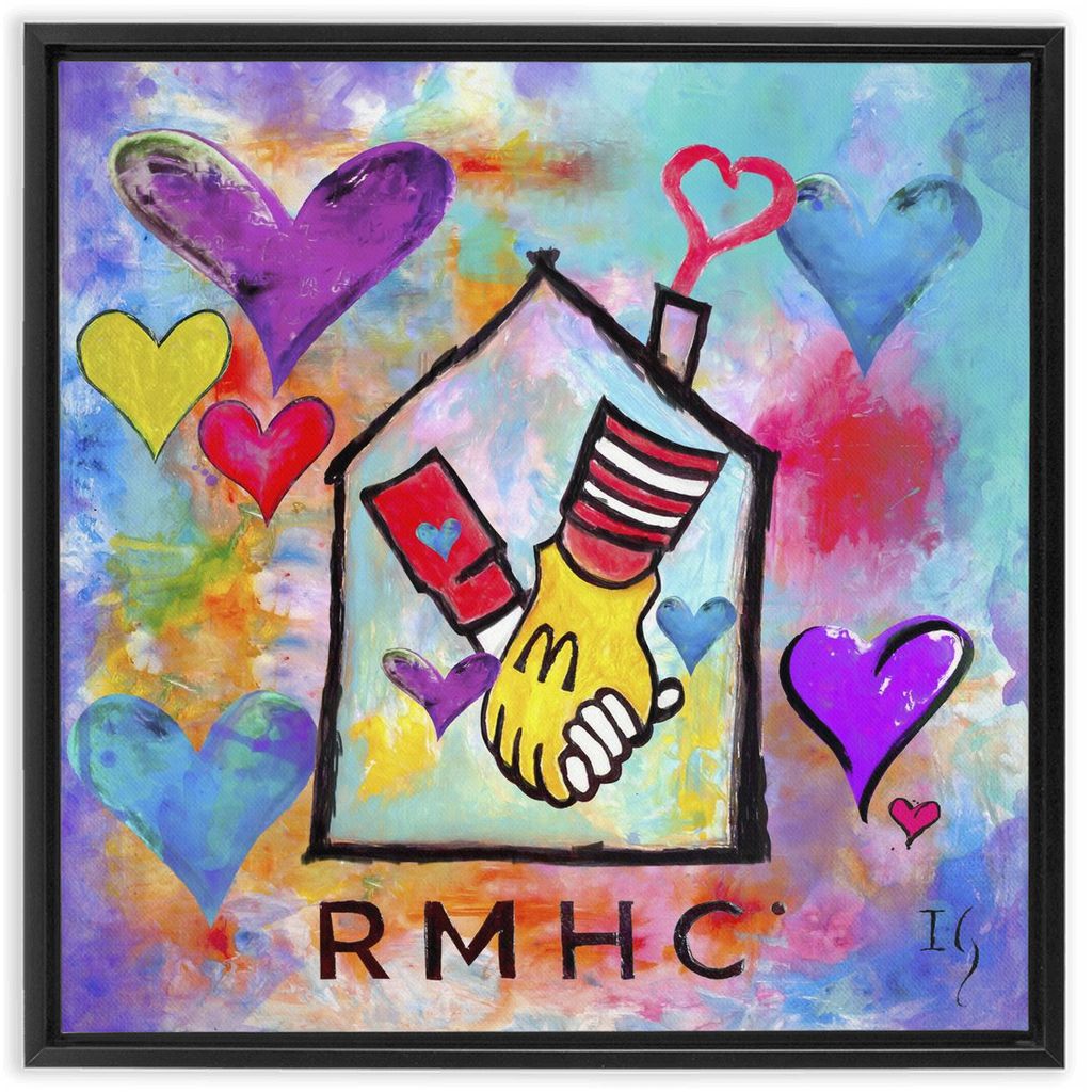 Ronald McDonald - House Charities artwork detail - interactive canvas print that comes alive with mobile app wall art