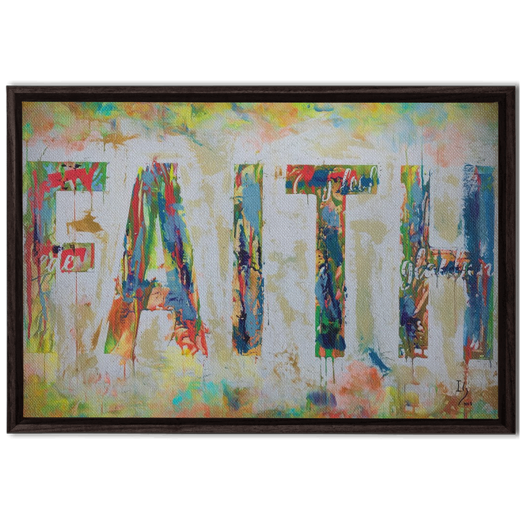 Faith artwork detail - bible verse wall art canvas print wall art
