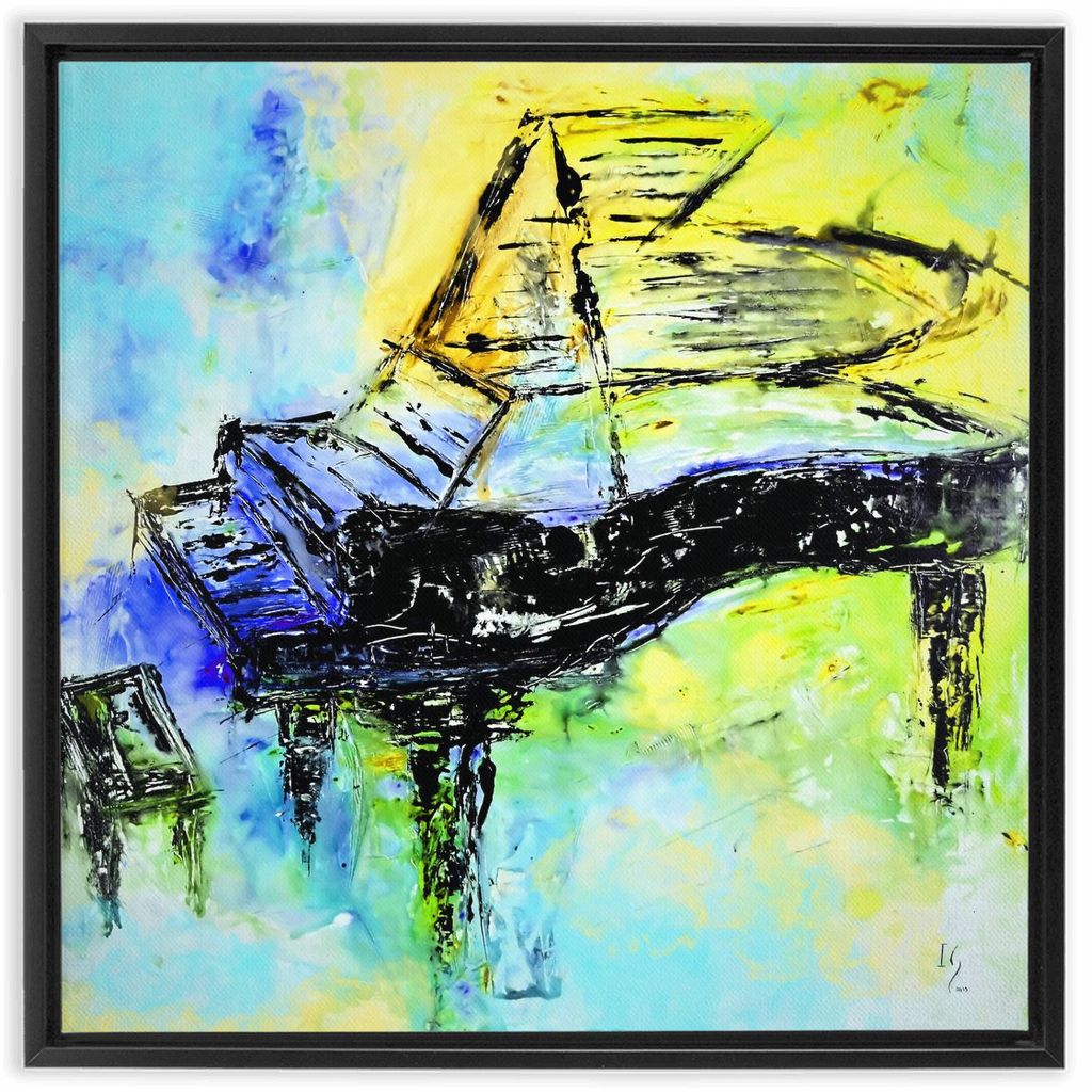 Piano Art artwork detail - music art canvas print wall art