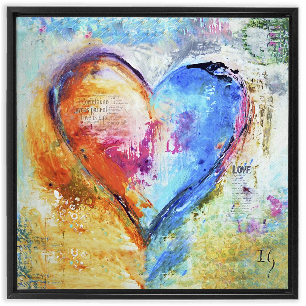 Love Is Patient artwork detail - interactive canvas print that comes alive with mobile app wall art