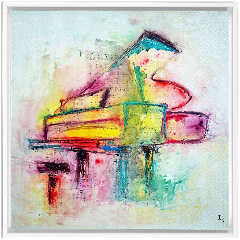 Jazz Piano artwork detail - music art canvas print wall art