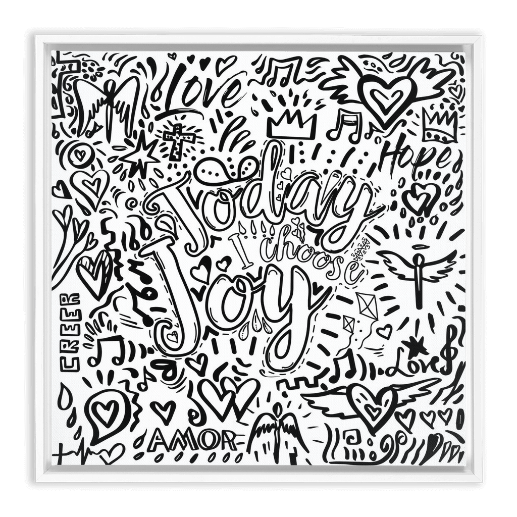Colors of Faith -Today I Choose Joy artwork detail - interactive canvas print that comes alive with mobile app wall art