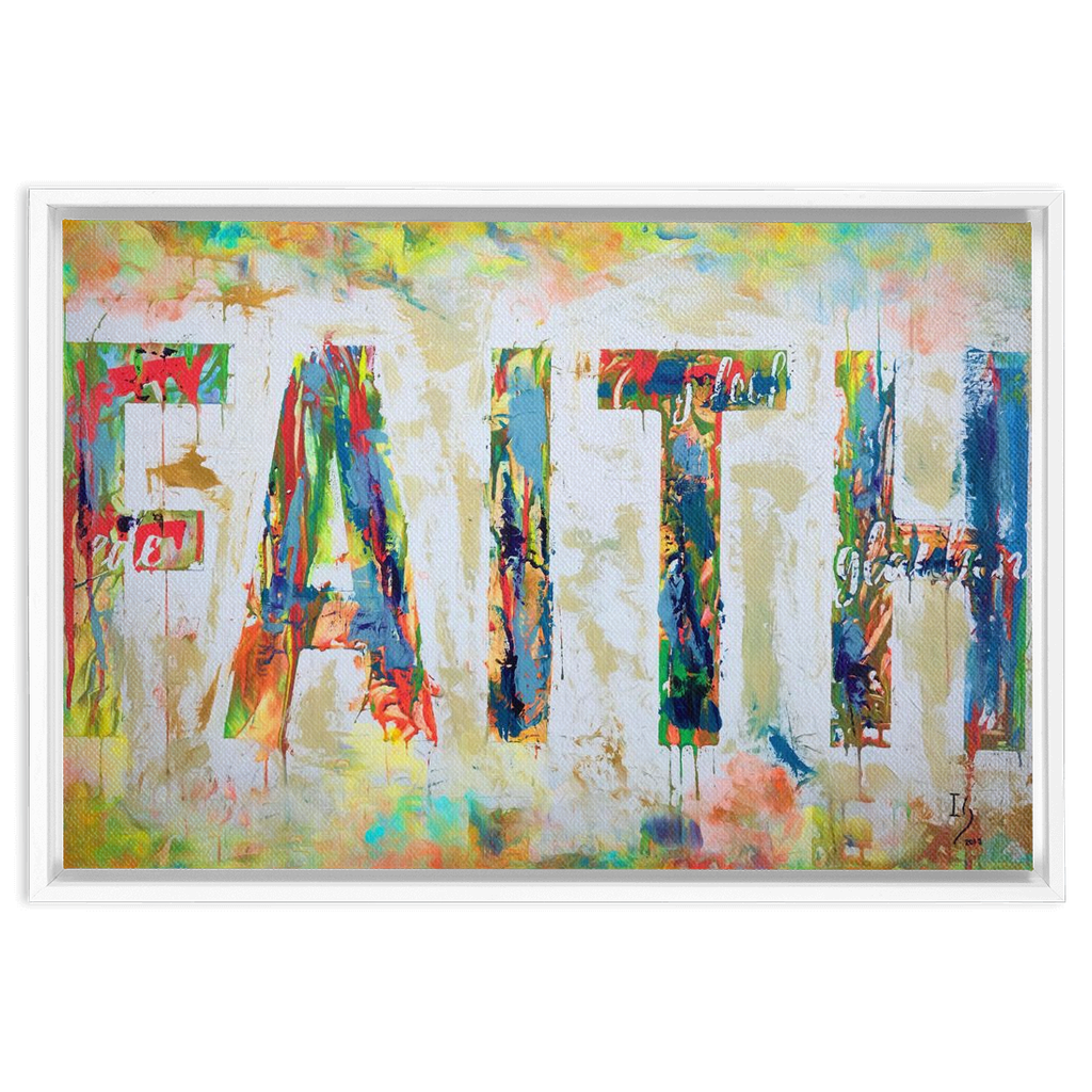 Faith artwork detail - bible verse wall art canvas print wall art