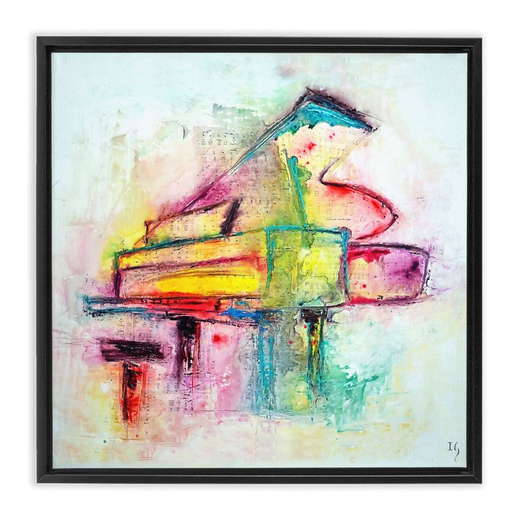 Jazz Piano artwork detail - music art canvas print wall art