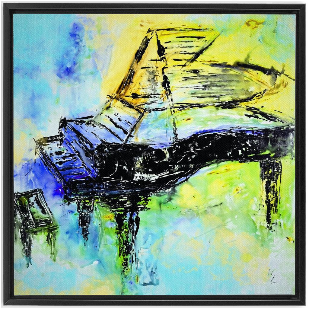 Piano Art artwork detail - music art canvas print wall art