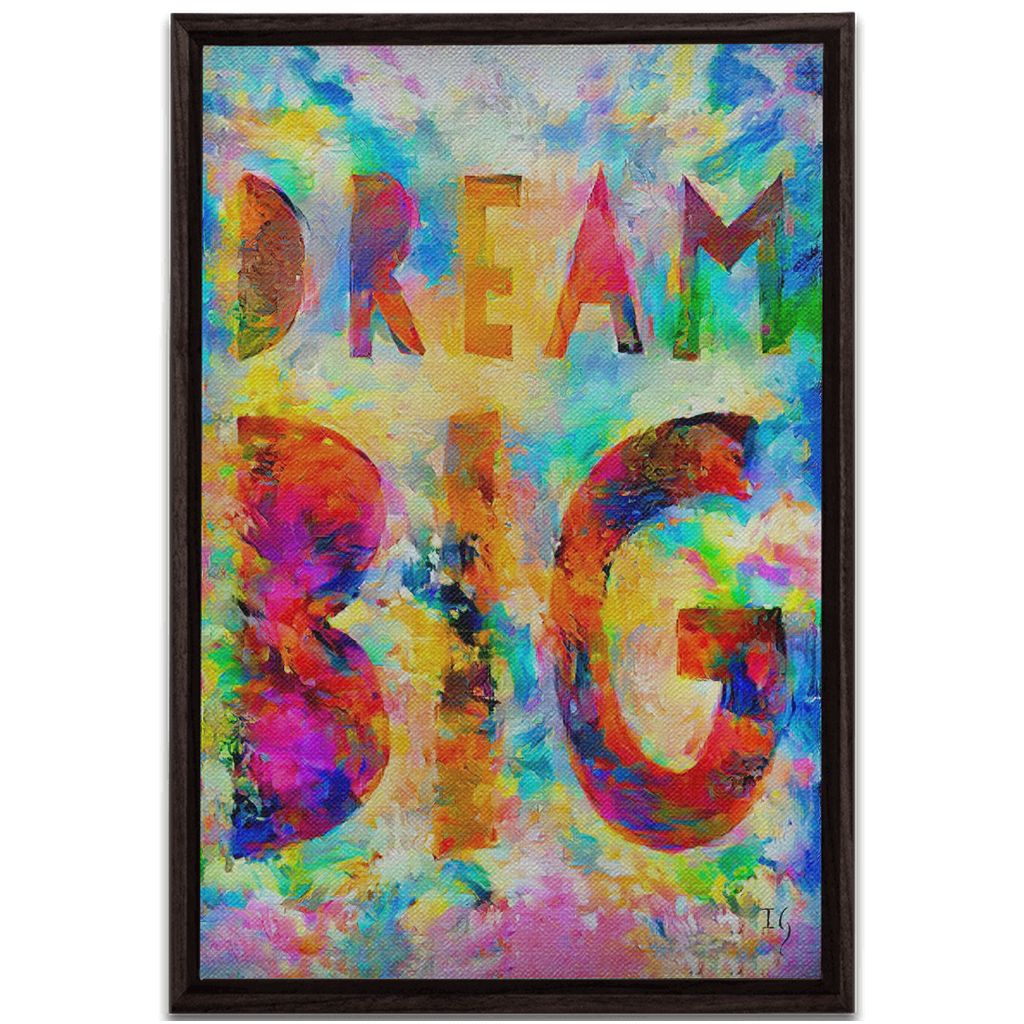 Dream Big artwork detail - bible verse wall art canvas print wall art