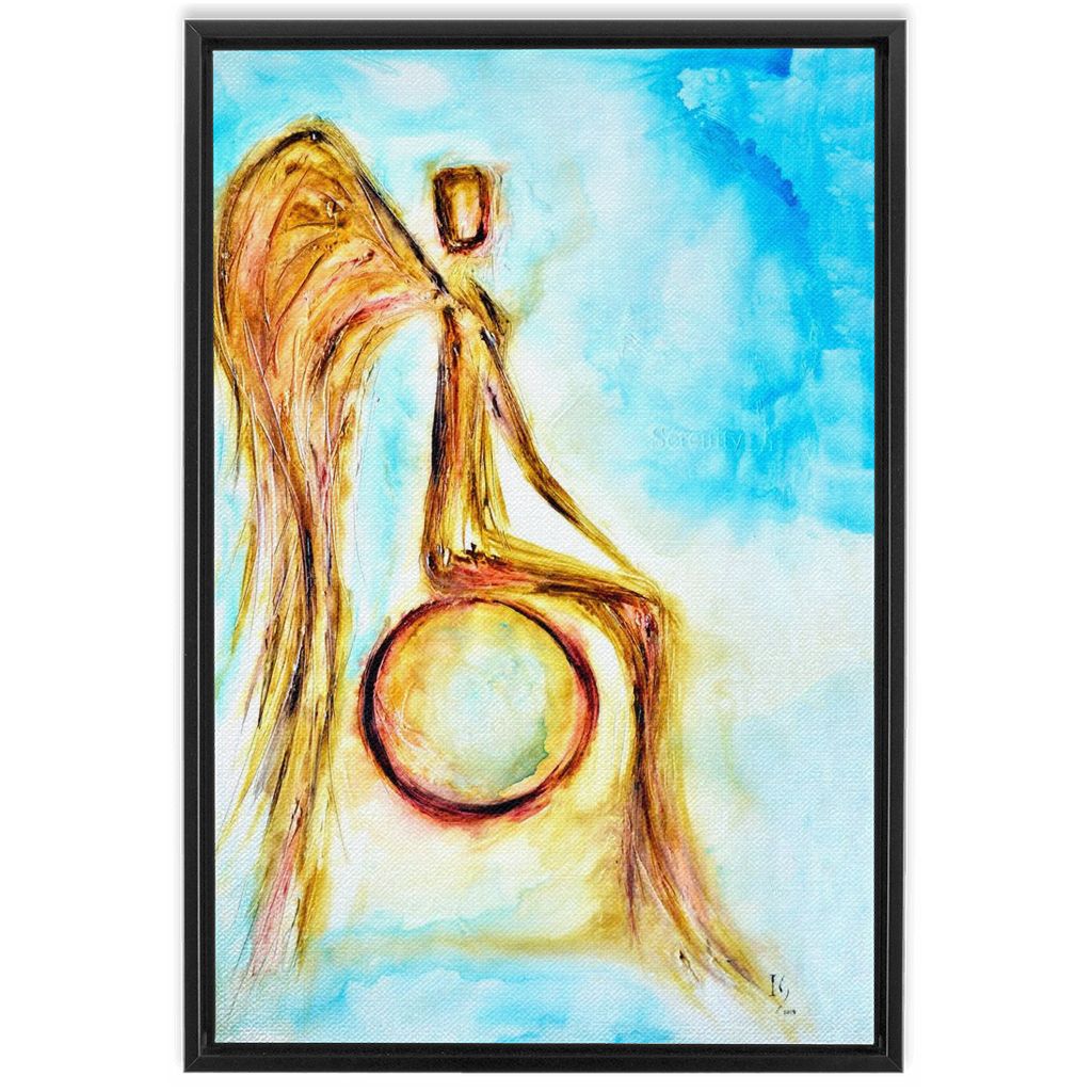 Blessed Assurance artwork detail - angel painting canvas print wall art