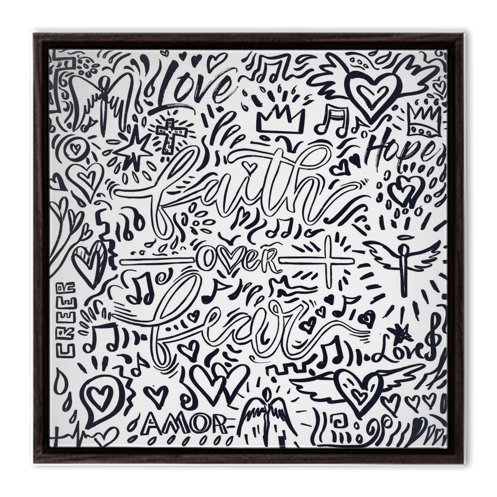 Colors of Faith Edition- Faith Over Fear - interactive canvas print that comes alive with mobile app by Ivan Guaderrama