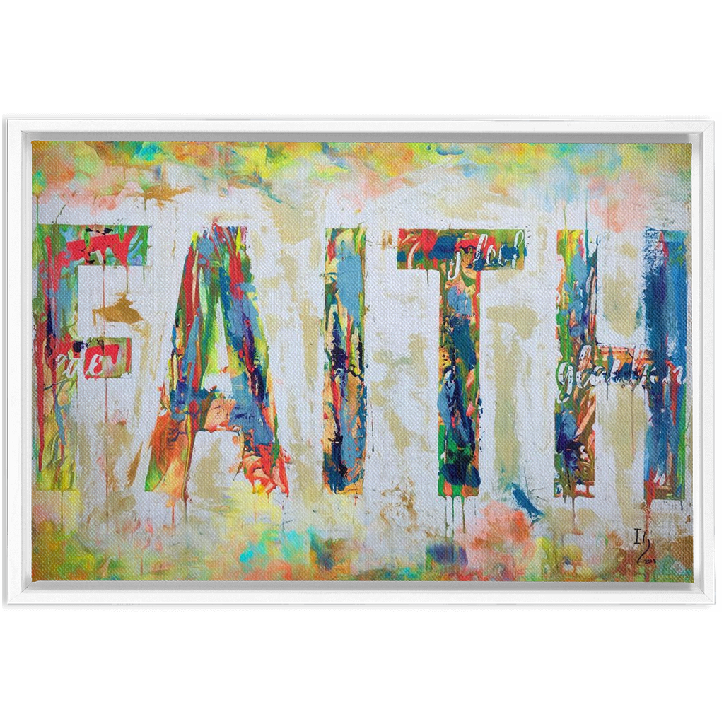 Faith artwork detail - bible verse wall art canvas print wall art