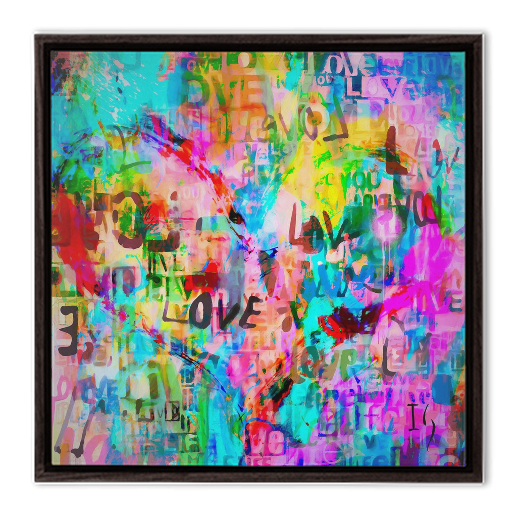 Endless Love - heart painting canvas print by Ivan Guaderrama