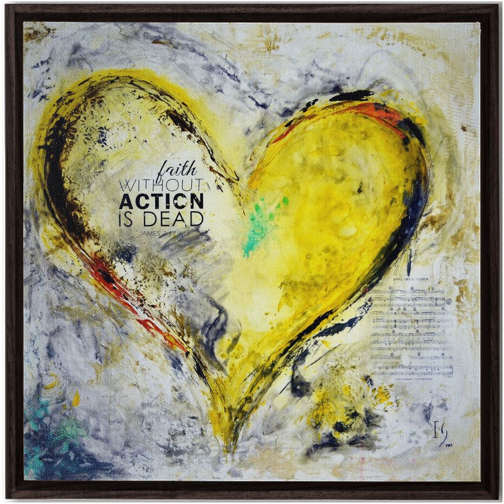 James 2:26 artwork detail - interactive canvas print that comes alive with mobile app wall art