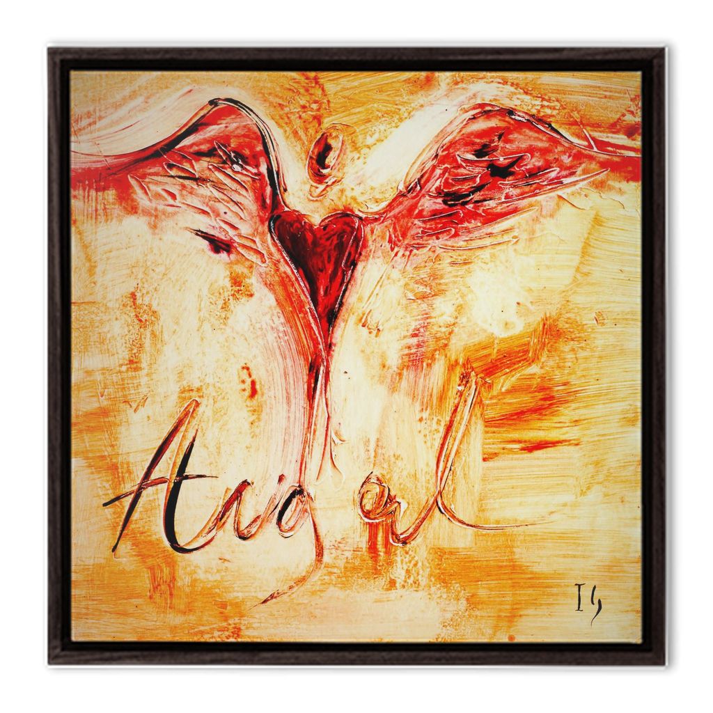 Angel of Love - heart painting canvas print by Ivan Guaderrama