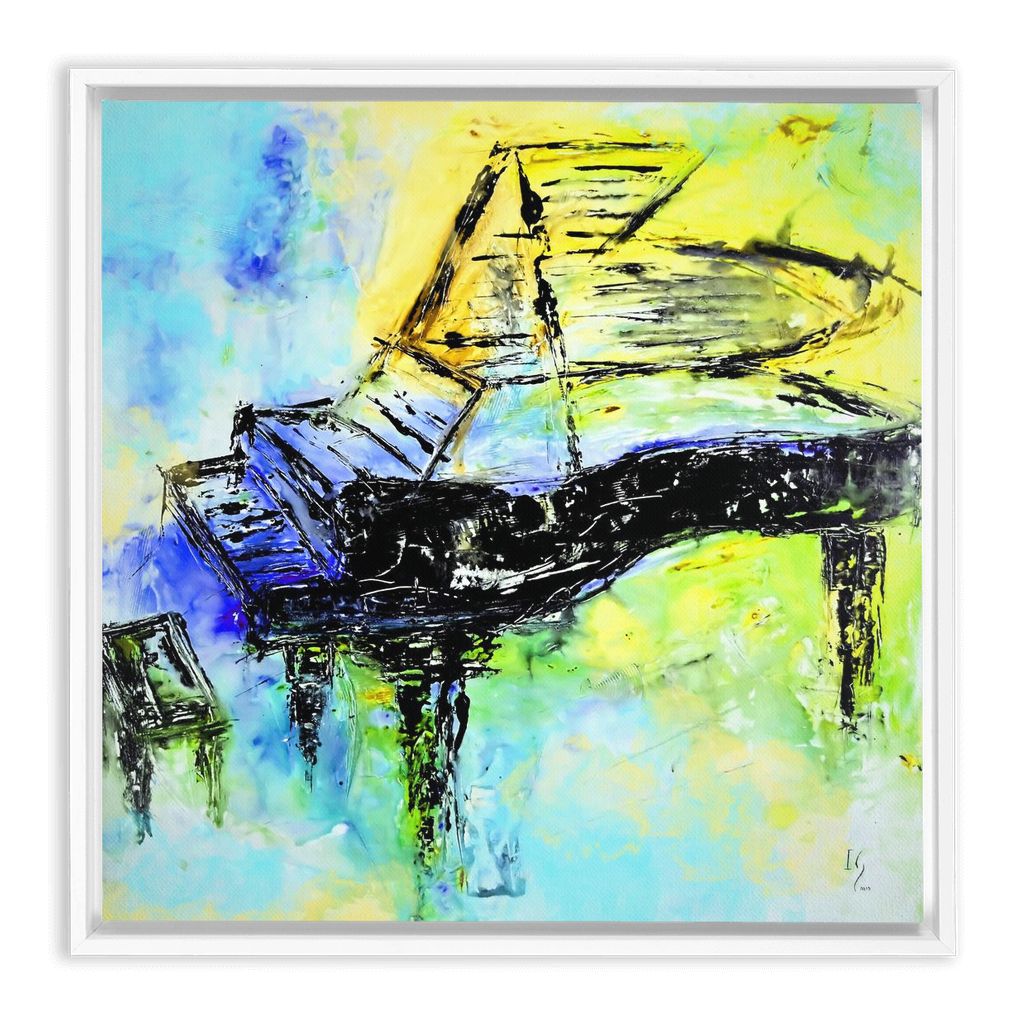 Piano Art artwork detail - music art canvas print wall art