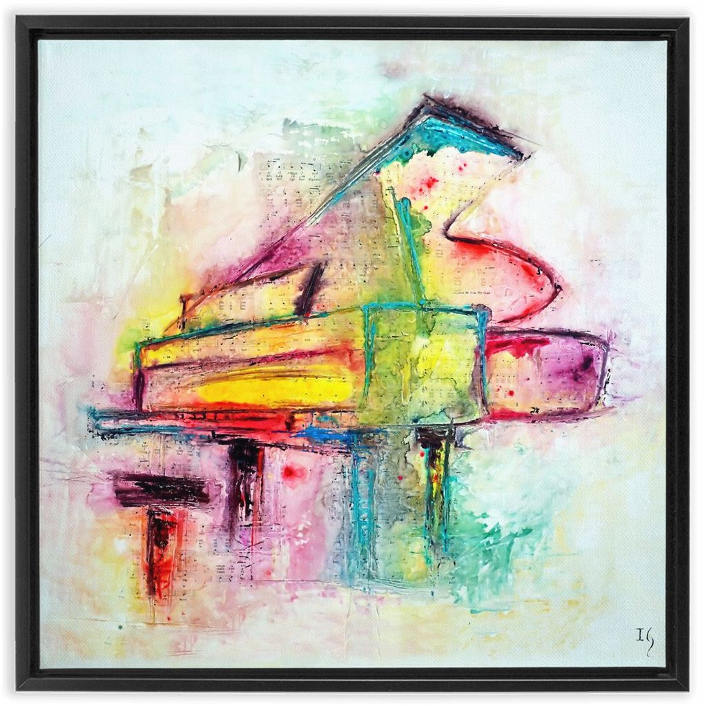 Jazz Piano artwork detail - music art canvas print wall art