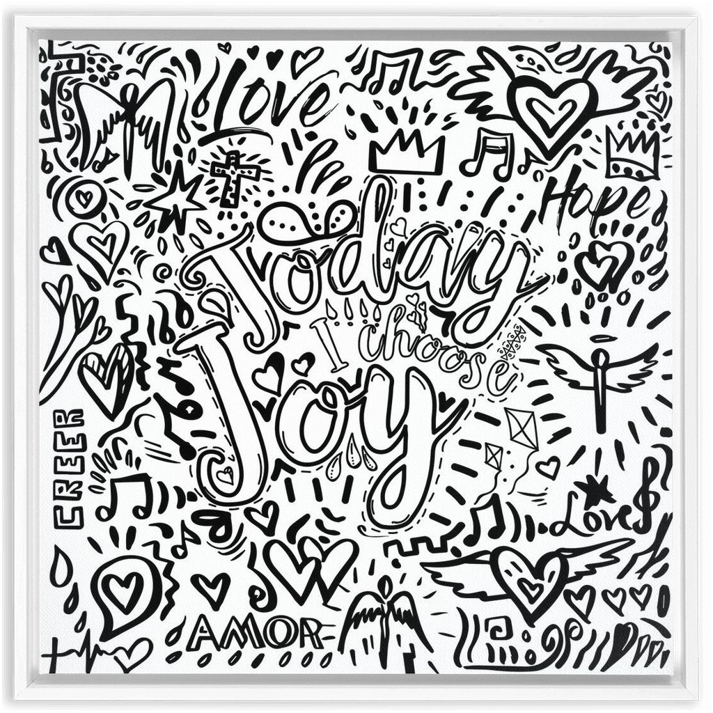 Colors of Faith -Today I Choose Joy artwork detail - interactive canvas print that comes alive with mobile app wall art
