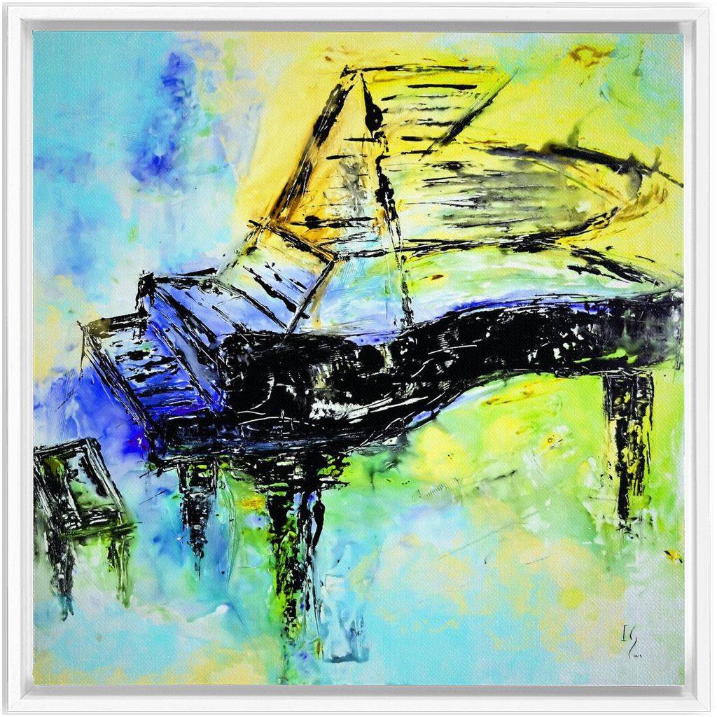 Piano Art artwork detail - music art canvas print wall art